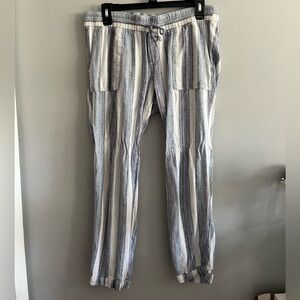 Old Navy Striped Gray and White Pants